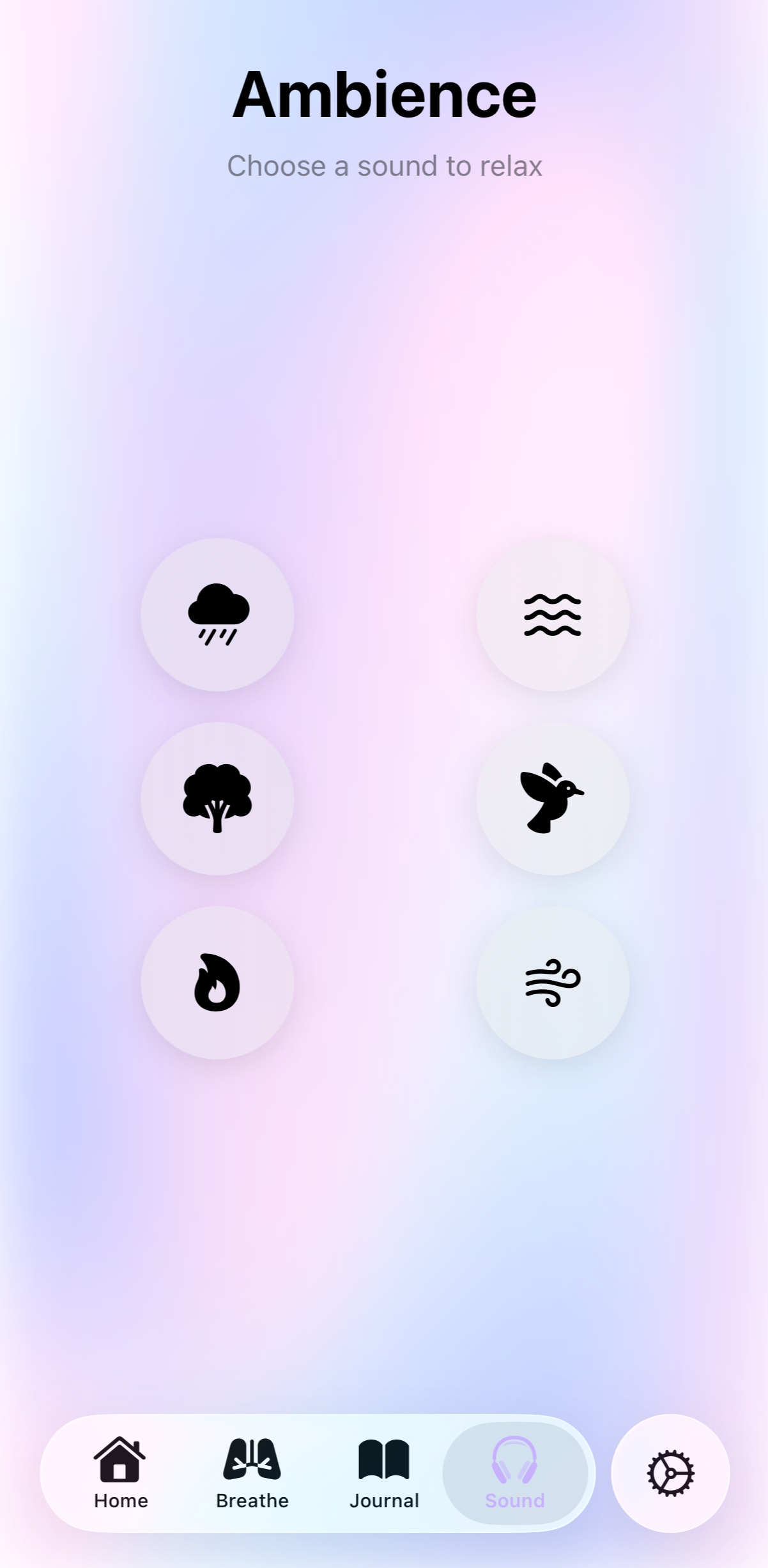 Breathe With Us grounding technique interface with 5-4-3-2-1 sensory exercises